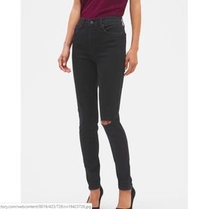 Banana Republic High Waist Black Skinny Jeans (10)